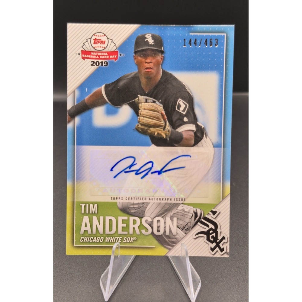 2019 Topps National Baseball Card Day Tim Anderson #AU-TA Autograph /463 Sox